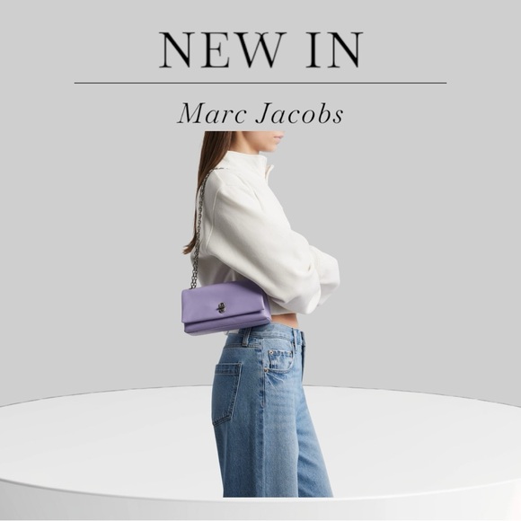 Marc Jacobs The Dual Chain Strap Mini Bag Purple Shoulder Bag, Dust Bag NWT - Picture 12 of 17